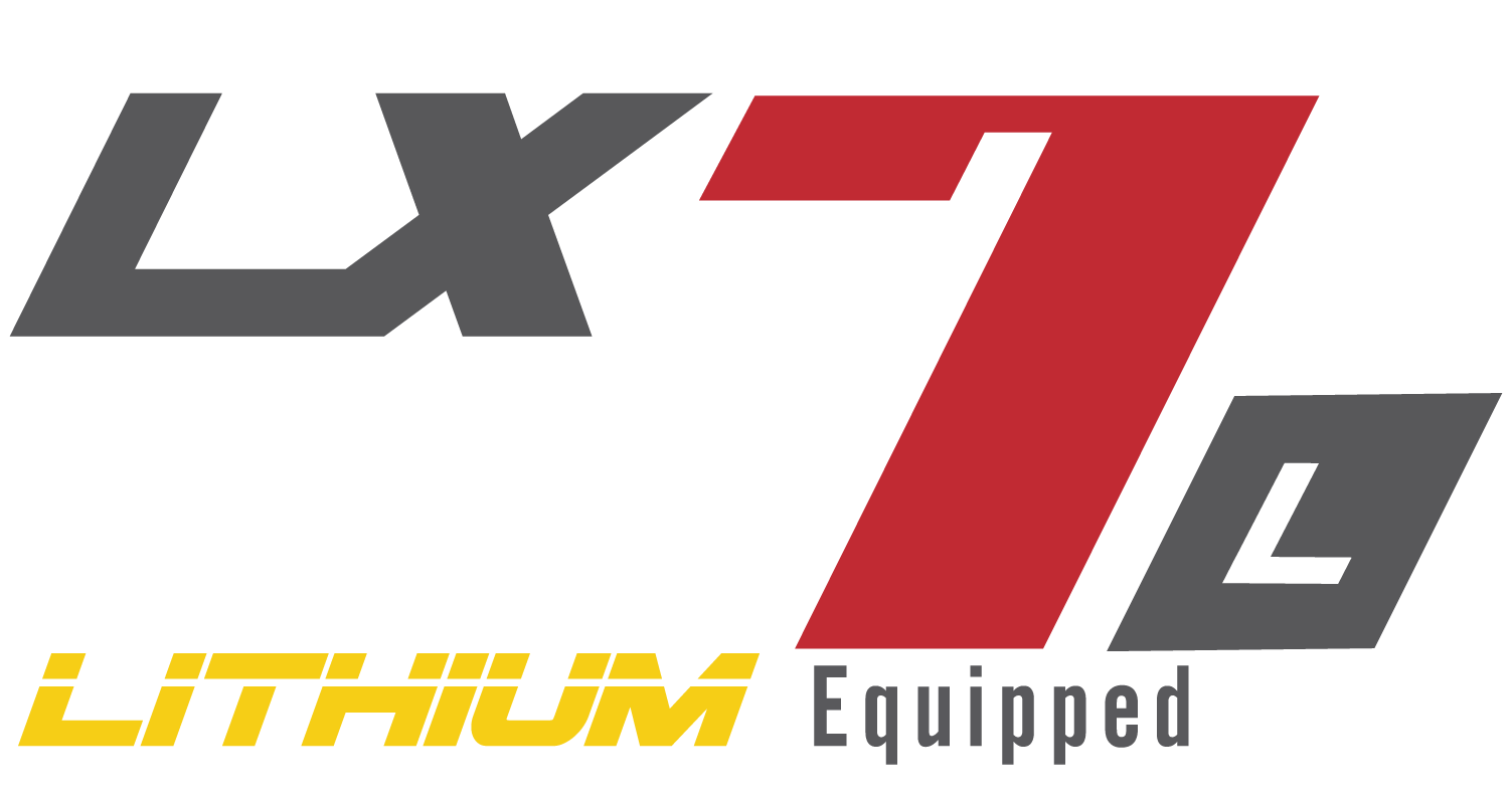 LX-7L Lithium Equipped Logo dark grey